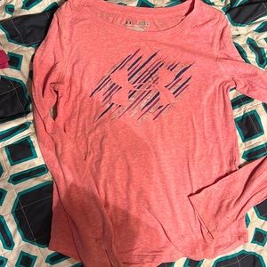 YLG Under Armour pink long sleeve tee shirt